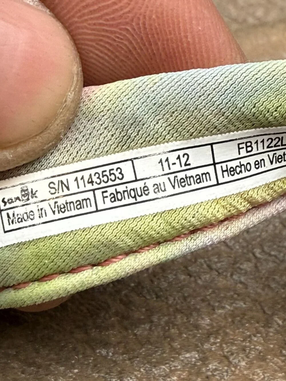 Sanuk kids Pink Tie-Dye Flip Flop Sandals Size 11-12 Used Condition